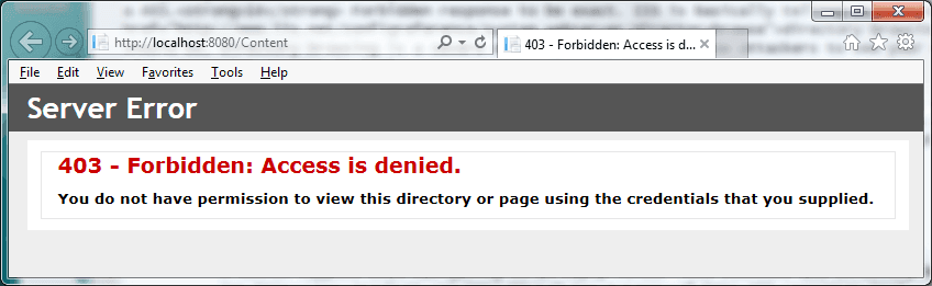 403.14 Forbidden Response