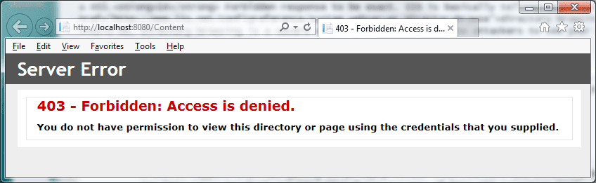 403.14 Forbidden Response