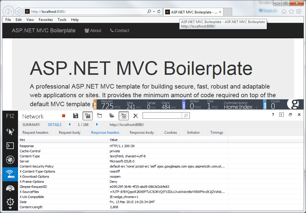 ASP.NET Core Boilerplate HTTP Response Headers