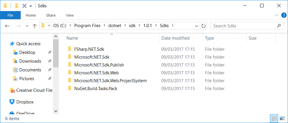 dotnet SDK's