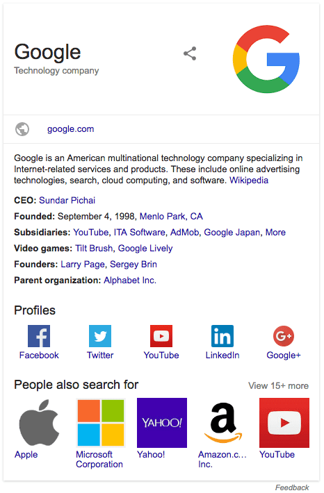 Google Logo Structured Data Example