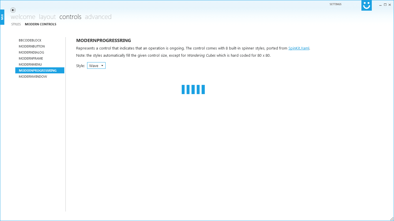 Modern UI for WPF ModernProgressRing